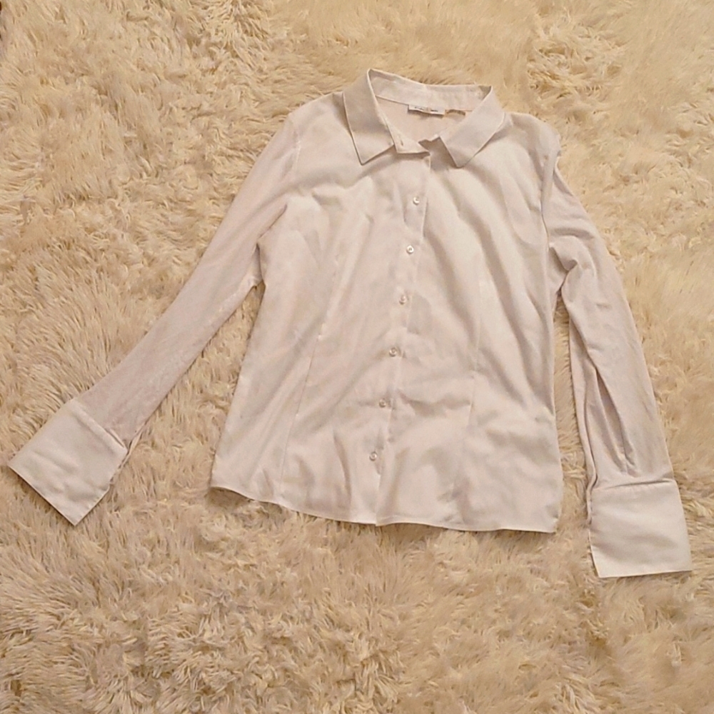 Calvin Klein White Button Down Collared Shirt